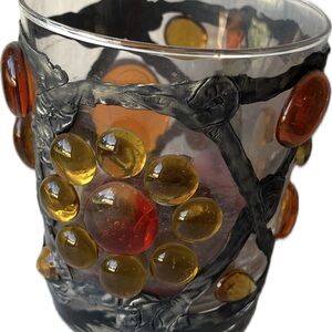 Vantage Orange and Yellow Glass Art candle holder